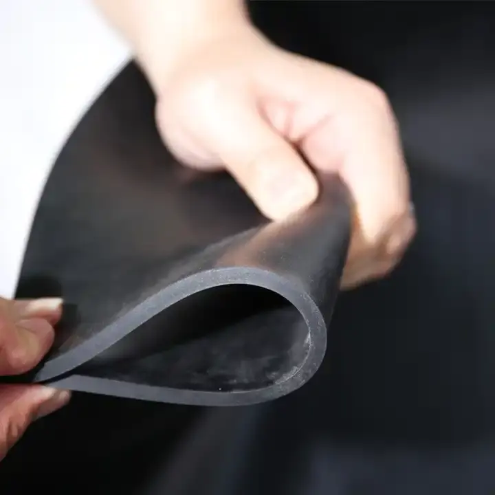 Foglio di gomma nera piatto industriale all'ingrosso pavimento in gomma vulcanizzata 2mm 3mm