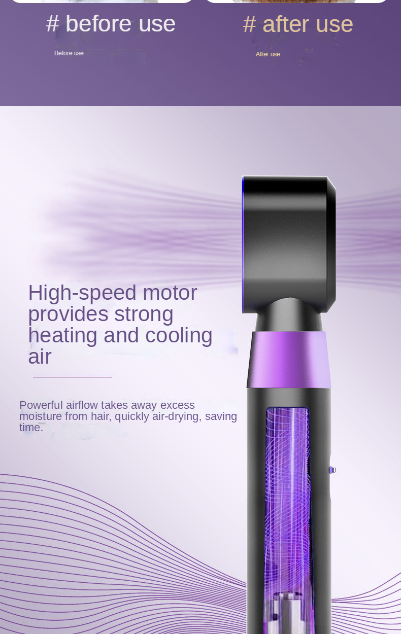 Factory sales multifunctional three-in-one curling iron straightening hair dryer hot air comb dry and wet comb 1000W for salon