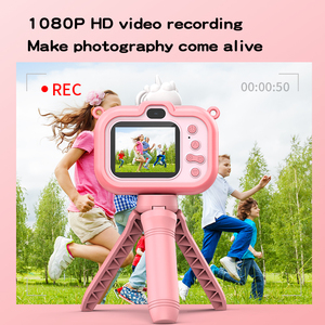 Stand ile Y6 HD çift kamera kamera çift lens çekim kamera çocuk oyuncak boyama özelleştirilebilir desenler - Product Image 6