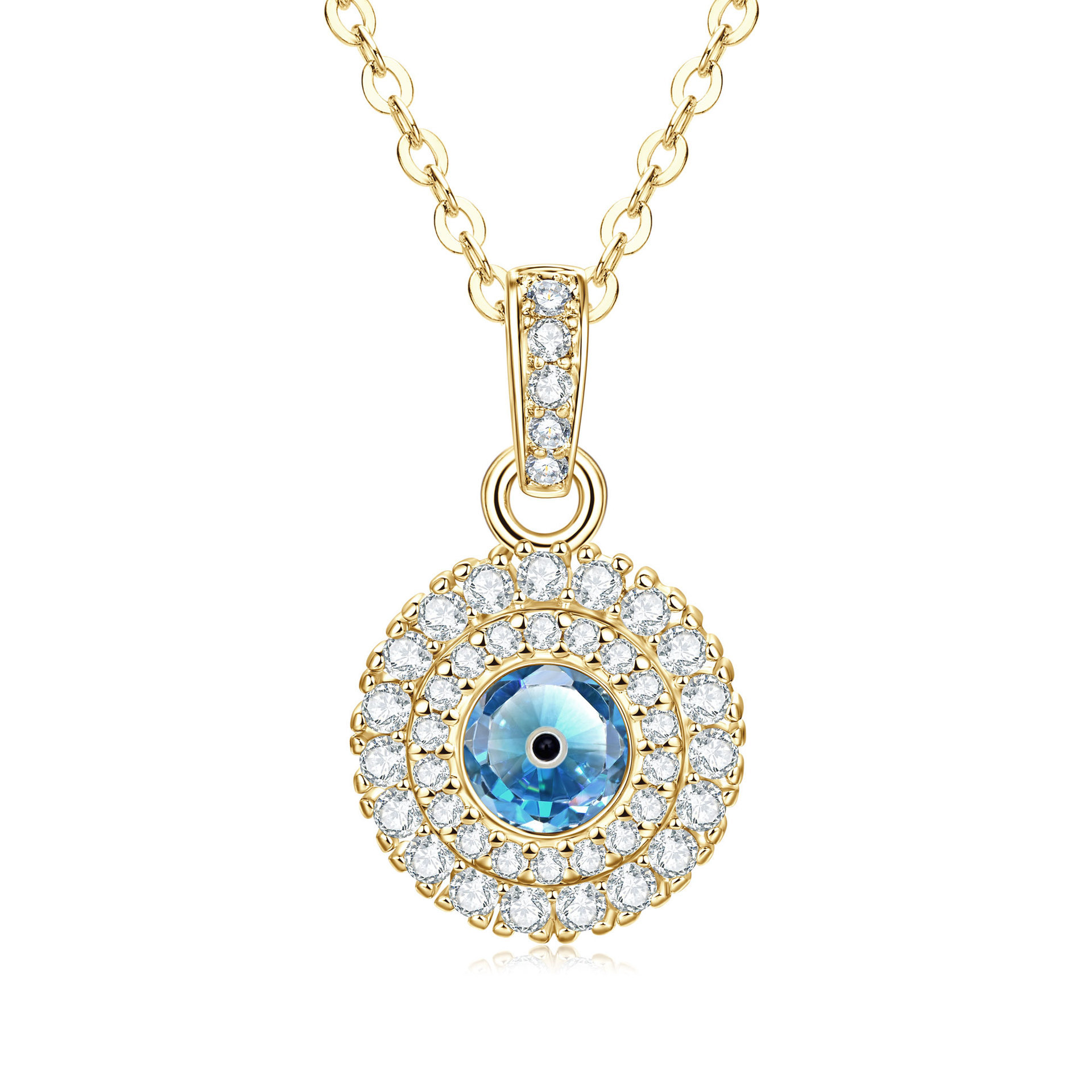 Zircon 8.5*5mm*1pcs Gold Plated