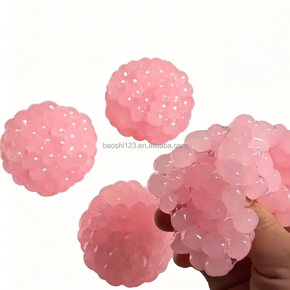 6cm Crinkle Bead Ball(pink)