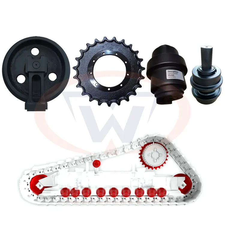 Peças de reposição de mini escavadeira, peças de reposição de pedaleira, sprocket idler para peça de chassi komatsu