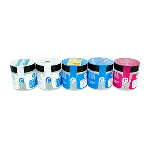 PET Clear Jars Lids Body Scrub Container <strong>Bulk</strong> 50ml 80ml 100ml 120ml 150ml 200ml 250ml 500ml with White Cosmetic Plastic OEM - Product Image 6