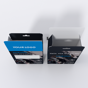 <strong>Display</strong> Boxes Clear <strong>Window</strong> Retail Hanging Packaging Matte Black Folding Cardboard Hang Tab Paper <strong>Box</strong> <strong>With</strong> <strong>Custom</strong> Logo Printing - Product Image 2