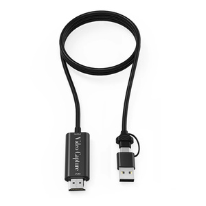 Portable HDTV Video Capture Card USB A/C Video Grabber with 2M <strong>Cable</strong> for PC Game Camera Recording Live Streaming - Product Image 5