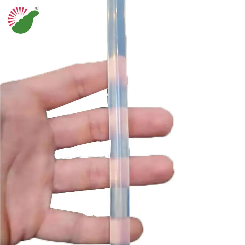 Pegamento adhesivo no soluble en agua 11x300mm 50% Embalaje transparente Barra de pegamento de fusión en caliente para pistola de pegamento