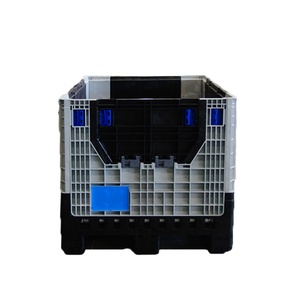 Caja de paleta sólida de plástico apilable Caja de paleta de fruta de contenedor apilable de plástico resistente - Product Image 5