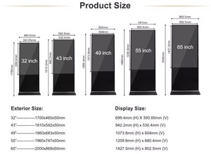 50 дюймов digital signage booth Android сетевой интерактивный вертикальный стенд Крытый ЖК-экран рекламы - Product Image 6