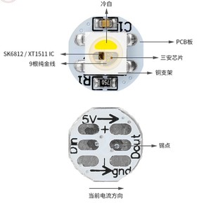 DC5V SK6812 WS2812B адресуемый RGBW светодиодный пиксельный модуль серии 5050 светодиодных модулей - Product Image 1