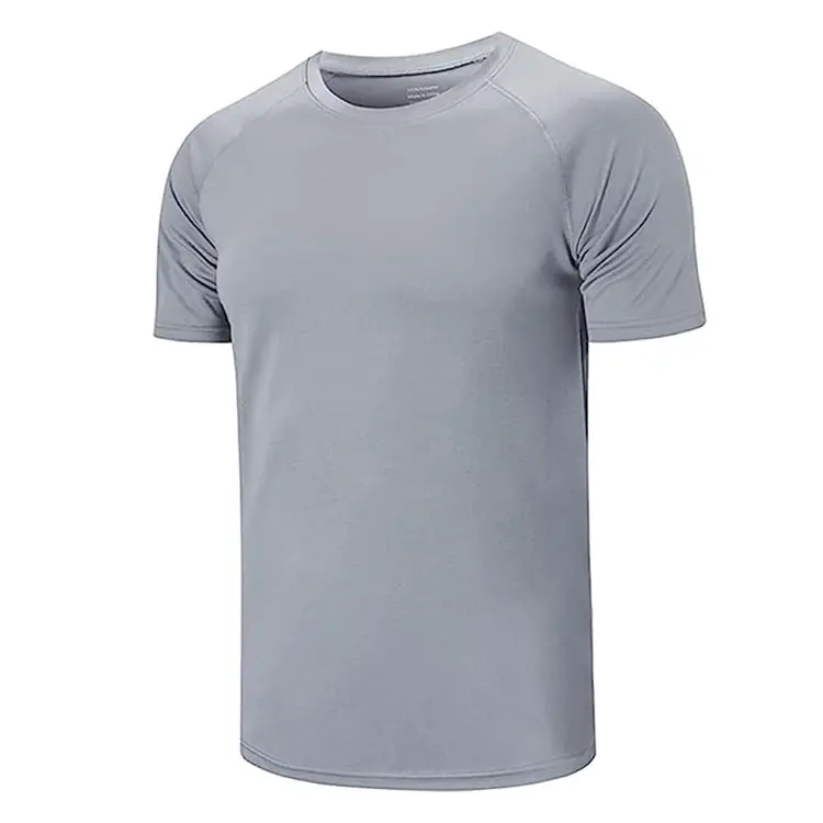 Goedkope Groothandel Usa Beroemde Merk T-Shirts Custom Logo Bulk Blanco Heren T-Shirt Grijze Kleur