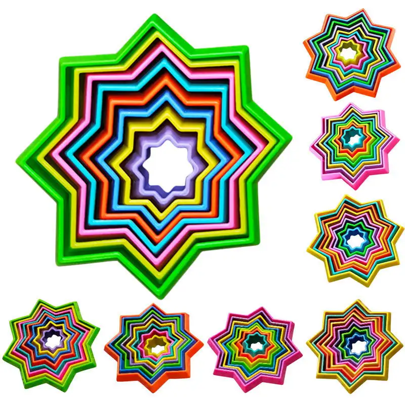 Nuova stella magica 3D divertente antistress giocattoli per bambini giocattolo educativo a spirale stereoscopica illusione ottagonale giocattolo meteoroide
