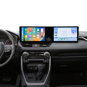 适用于丰田RAV4 2020-2024双屏全球定位系统导航安卓13 Carplay 10.1英寸多媒体播放器电视 - Product Image 1