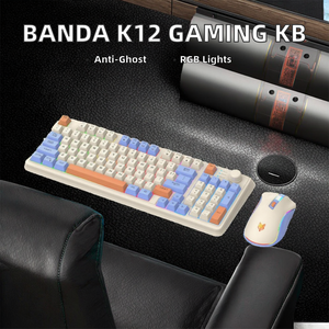 コンピュータアクセサリー有線ゲームキーボードマルチカラーバックライト付きマルチメディアPC/デスクトップ/ラップトップ対応英語Kailh Axis - Product Image 2