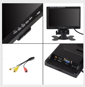 7 Inch Portable AV <strong>Input</strong> <strong>Monitor</strong> HD 1080P <strong>VGA</strong> <strong>Monitor</strong> Mini Screen 1024x600 <strong>VGA</strong>/AV for Raspberry Pi/Laptop/Security Camera/CCTV