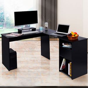 <strong>Simple</strong> Style Wooden MDF PANEL Corner Study Large Modern <strong>Computer</strong> <strong>Desk</strong> - Product Image 1