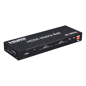 HDMI Matrix 4K 60hz 2.0v neue HDMI Matrix 6x2 Switch Splitter 6 In 2 Out Mit Audio Fiber Out HDMI Matrix Switcher