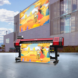 Grande formato eco solvente unidirezionale pellicola di visione adesivo in vinile flex banner stampante macchina da stampa 1.6m 1.8m plotter da taglio - Product Image 2