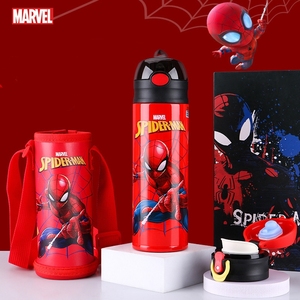 MM karikatür çocuklar termos bardak örümcek-adam öğrenci okul özel saman su şişesi büyük kapasiteli 316 paslanmaz çelik baskı - Product Image 1