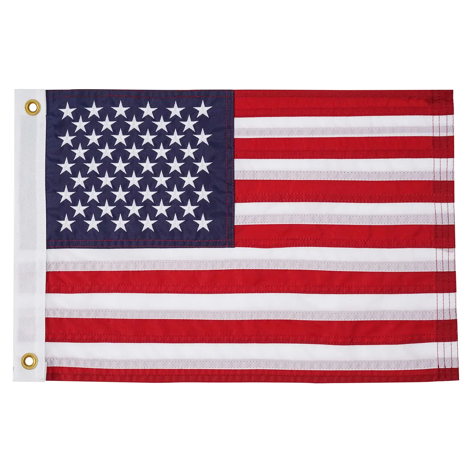 Heavy Duty 210D Nylon America Boat Flag 12x18 inches Embroidered Star US USA Boat Flags