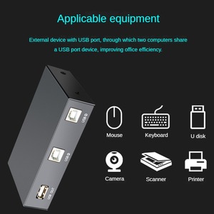 USB2.0プリンター共有2コンピューターホストプリンター2 in 1 out手動スイッチに接続します - Product Image 6