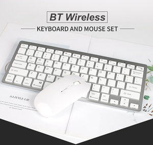 Miniteclado y ratón inalámbrico 2022 fino, juego de videojuegos BT para Apple, Android, tableta, teléfono - Product Image 5