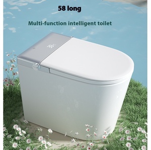 Intelligent Multi-Function Smart <strong>Toilet</strong> 58 cm Long with Small <strong>Size</strong> Remote Control &amp; S-Trap Drainage Pattern Included - Product Image 3