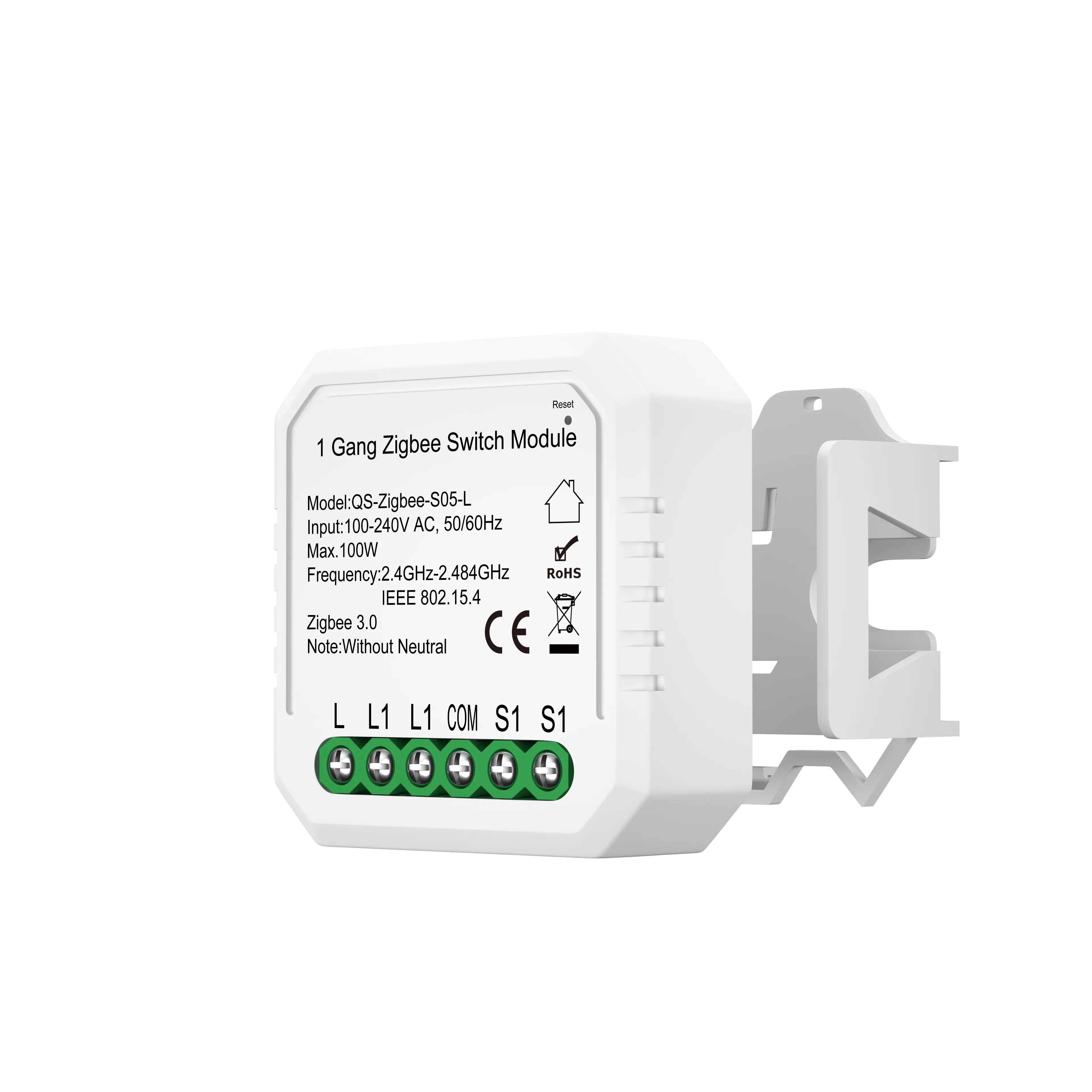 1/2/3 Gang Tuya Zigbee 3.0 Smart light Switch Relay Module No Neutral Wireless support Alexa Google Home