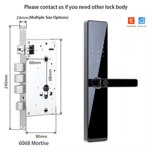 2025 akıllı alüminyum solak güvenlik ekranı kapı kilidi Tuya TTLock anti-hırsızlık tuş takımı anahtarsız giriş WiFi için ev iç - Product Image 3