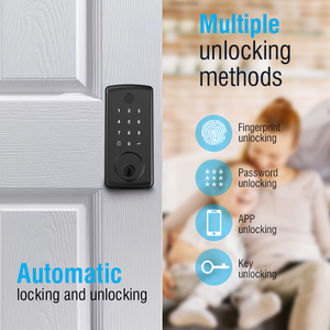 Rete Te'an catenaccio serratura digitale porta accesso tramite Password porta porta in acciaio chiave maniglia leva Smart serrature WiFi IP - Product Image 2