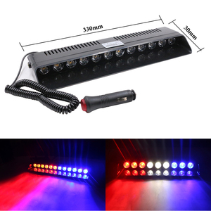12 LED รถบรรทุกรถยนต์ไฟวิ่งฉุกเฉินวันรีโมทคอนโทรล Strobe ไฟเตือนกระพริบกระพริบ Lightbar 12V