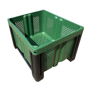 Unique Structural Design Brand New Large Plastic Pallet Boxes HDPE Stackable Agricultural <strong>Crates</strong> <strong>Stacked</strong> <strong>Nested</strong> Affordable - Product Image 1