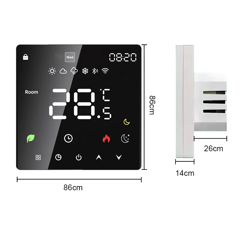 Voice Control Tuya Wifi Intelligente Smart Led Touchscreen 3a Boiler Ketel Thermostaat 16a Elektrische Verwarming Voor Thuis