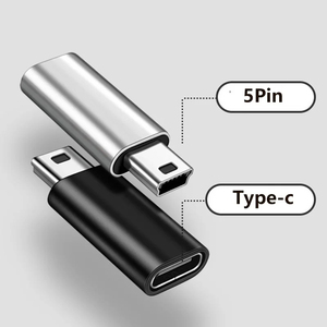 迷你USB转C型适配器5针公迷你USB转母USB C型数据传输连接器，用于GoPro MP3摄像机电脑转换器 - Product Image 6