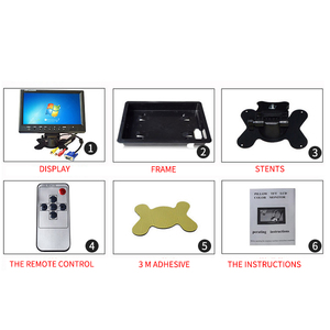 16:9 VGA AV input Remote Control schermo da 7 pollici1024 * 600 monitor per auto DC 12V - 24V HDMA ad alta risoluzione - Product Image 6
