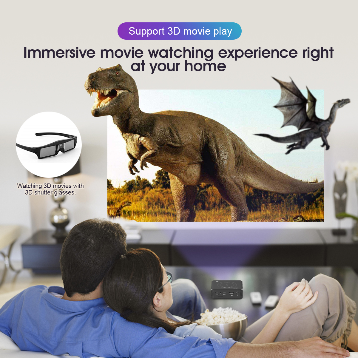 smart touch home portable projector mobile phone mini DLP pocket projector