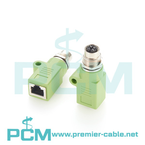 Industrial Control M12 X-Code 8Pin to <strong>RJ45</strong> Connector for Automation Sensor Actuator Fieldbus Devicenet CANbus Machine Vision - Product Image 3