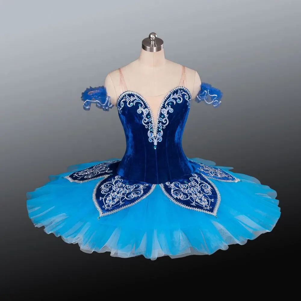 Bonito azul marinho clássico adulto ballet tutu vestido adulto estágio pássaro azul personalizado ballet profissional tutu