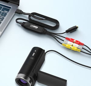 USB 2.0ビデオオーディオキャプチャカードアナログ古いVHSミニDV Hi8 DVD VCRをデジタルコンバータに変換