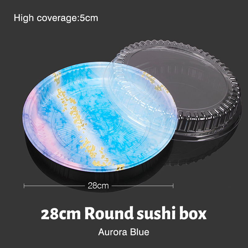 28cm Aurora Blue Sushi Box with lid
