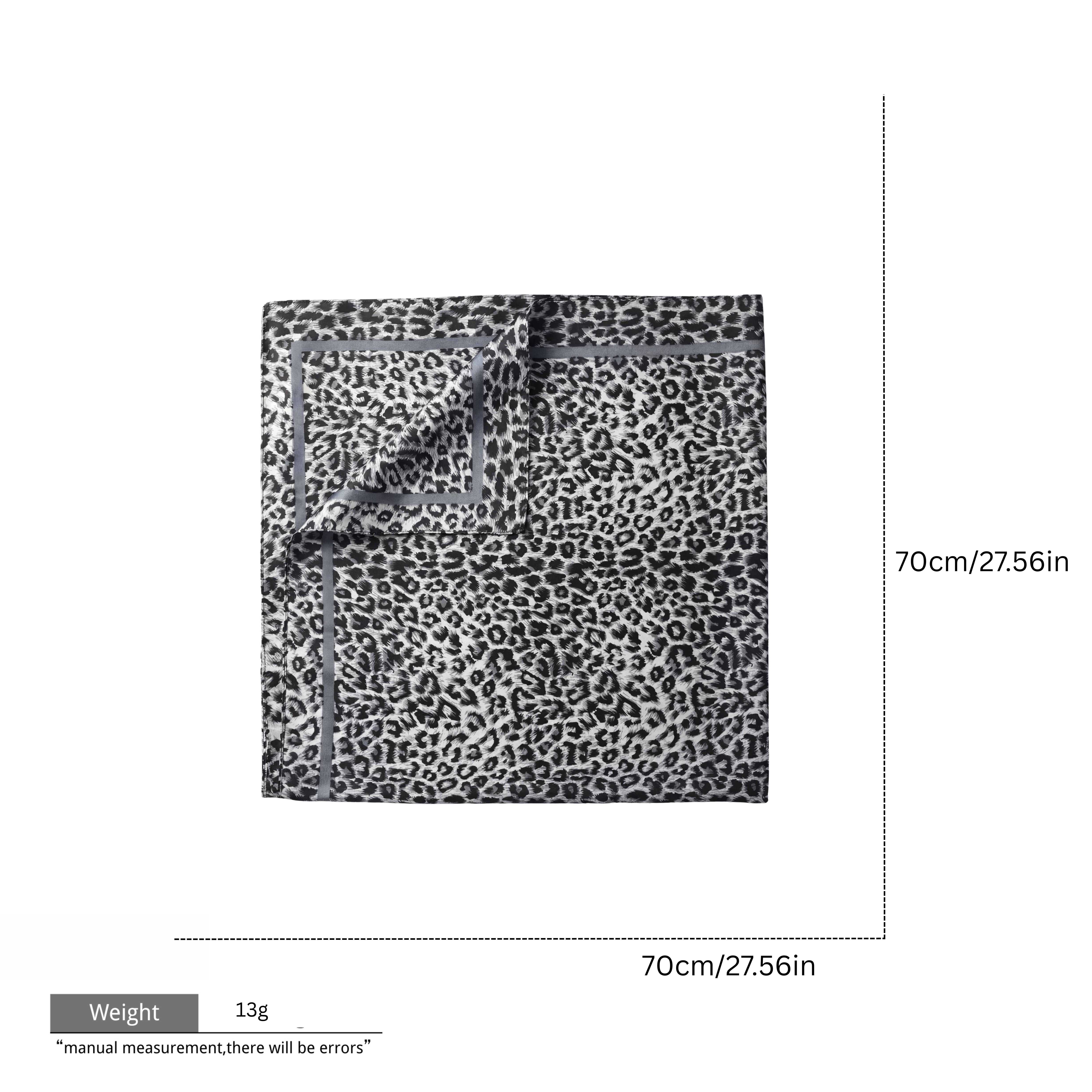 Black white leopard print scarf