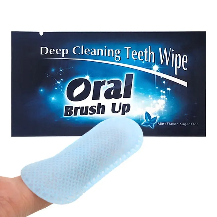 Dental con sabor a menta sin azúcar blanqueamiento de dientes Oral cepillo/dedo limpia