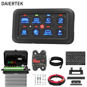 8 Gane LED Panel Switch 12V Auto Electrical Universal <strong>Circuit</strong> Starter Relay Systems Control Box <strong>Flasher</strong> Unit Dimmable On/Off - Product Image 1