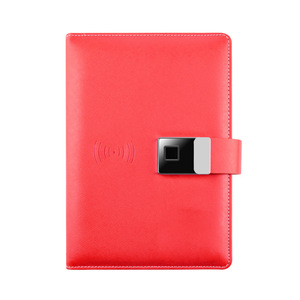 Uso multifunción Huella digital para desbloquear PUleather Bloc de notas 8000mAh 1000 colores Tamaño A5 Cargador inalámbrico Banco de energía Diario Notebook - Product Image 2