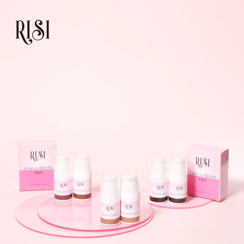 Risi offre un kit de teinture hybride pour taches de sourcils personnalisé couleur pour choisir une marque privée
