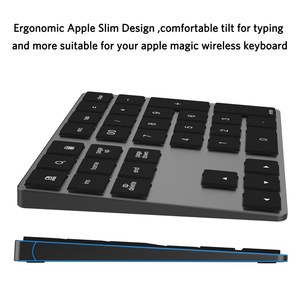 Aluminum 34 Keys Teclado Digital USB HUB Wireless <strong>bluetooth</strong> <strong>Numeric</strong> <strong>Keypad</strong> <strong>Keyboard</strong> for Tablet Laptop Desktop, PC - Product Image 2