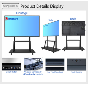 Qten board Interact Boards Klassen zimmer 4k Lcd Touch Monitore Interaktive Boards Bildschirm Smart Interactive Whiteboard für E-Learning - Product Image 3