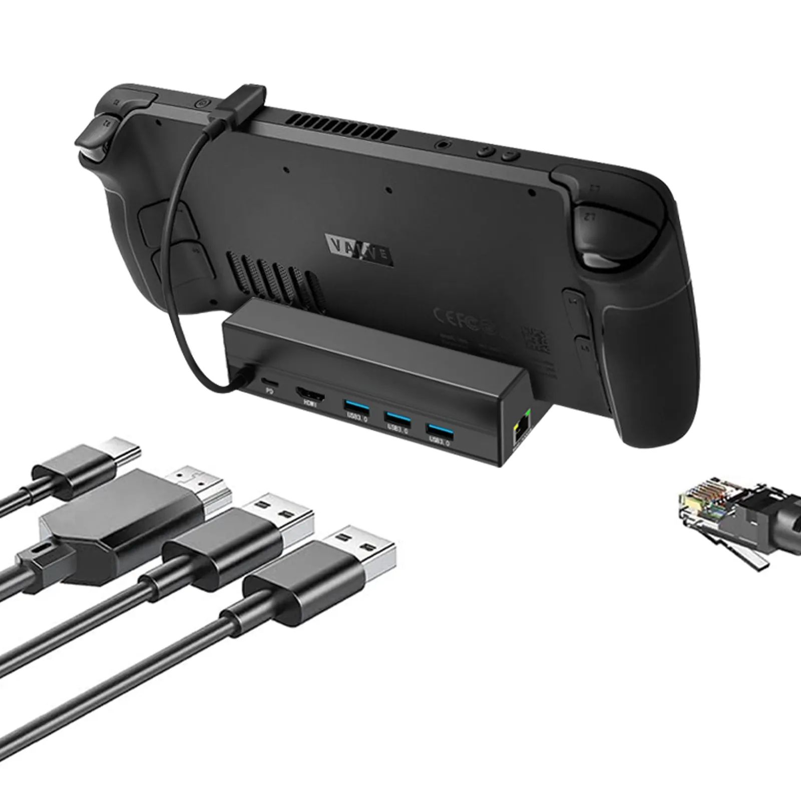 D6-1: HDMI4K @ 30Hz + RJ45 100Mbps + PD + USB3.0 + USB2.0X2