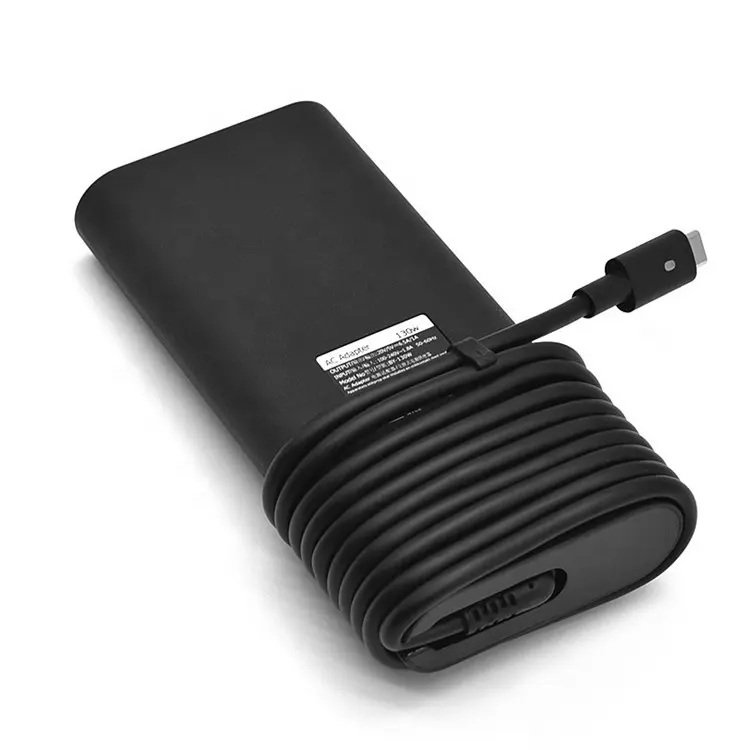 Alta calidad para Dell para Lenovo USB C 130 W Adaptador de CA con cable de alimentación Adaptador de corriente para computadora portátil