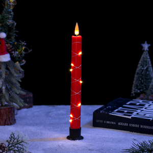 2 \ "3 \" 6 \ "Candelabro de Navidad sin llama Cadena de luz de cera Nuevo diseño Base alimentada por batería Seguro y confiable - Product Image 4