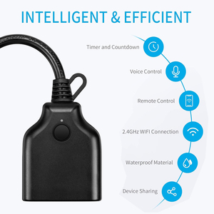15A 1800W Smart WiFi Hochleistungs-Außen steckdose, Fernbedienung, Timer und Countdown-Funktion Smart Outdoor Plug - Product Image 3